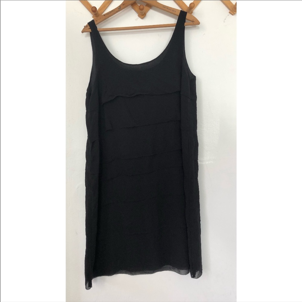 Eileen Fisher 100% silk sheath shift dress